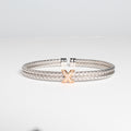 AB Double Row X Bracelet