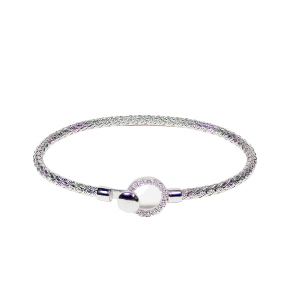 Anna Bella Collection | 3mm Round CZ Clasp Bracelet