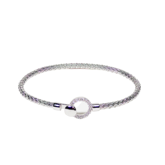 Anna Bella Collection | 3mm Round CZ Clasp Bracelet