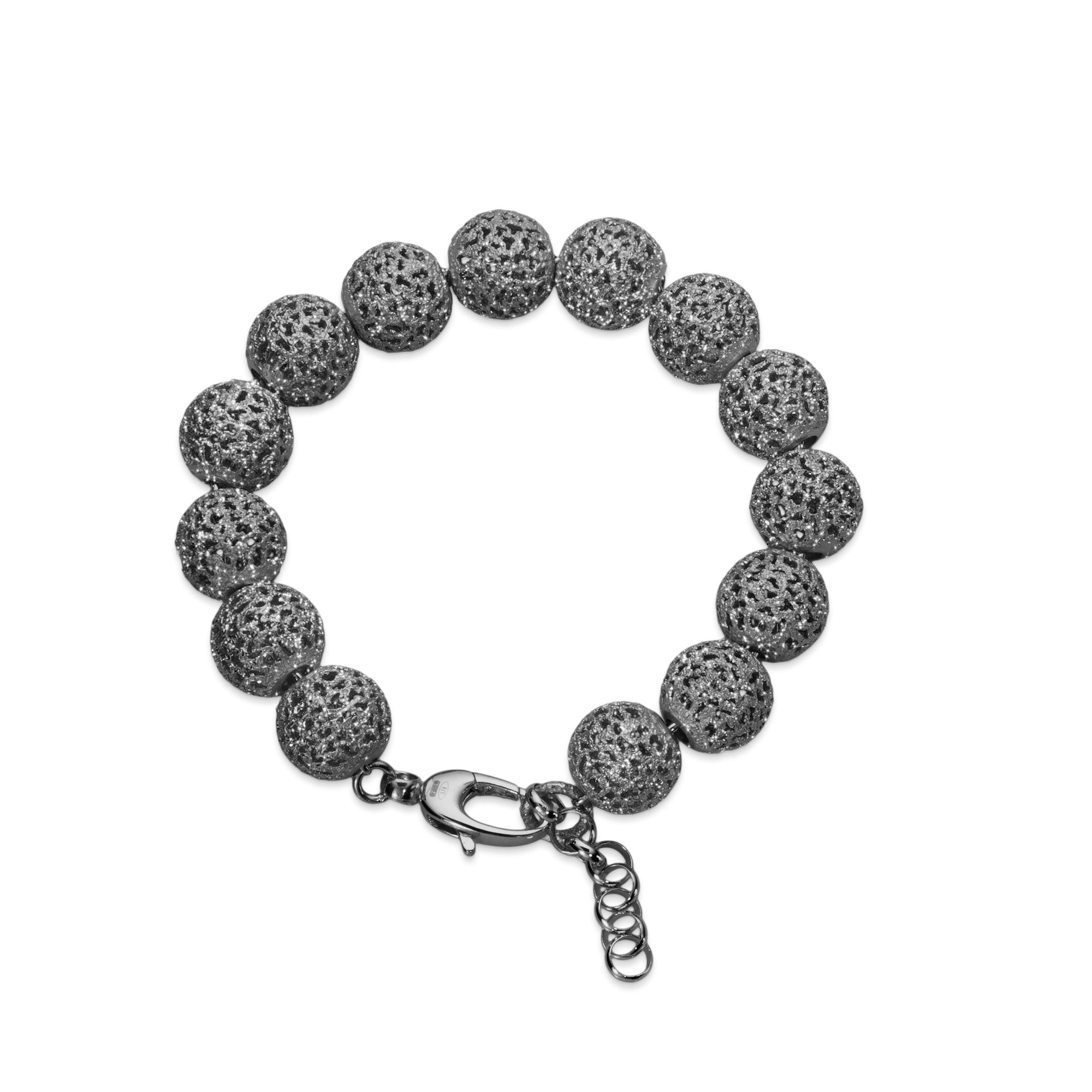 STARDUST SPHERES 3TONE SILVER 925 BRACELET