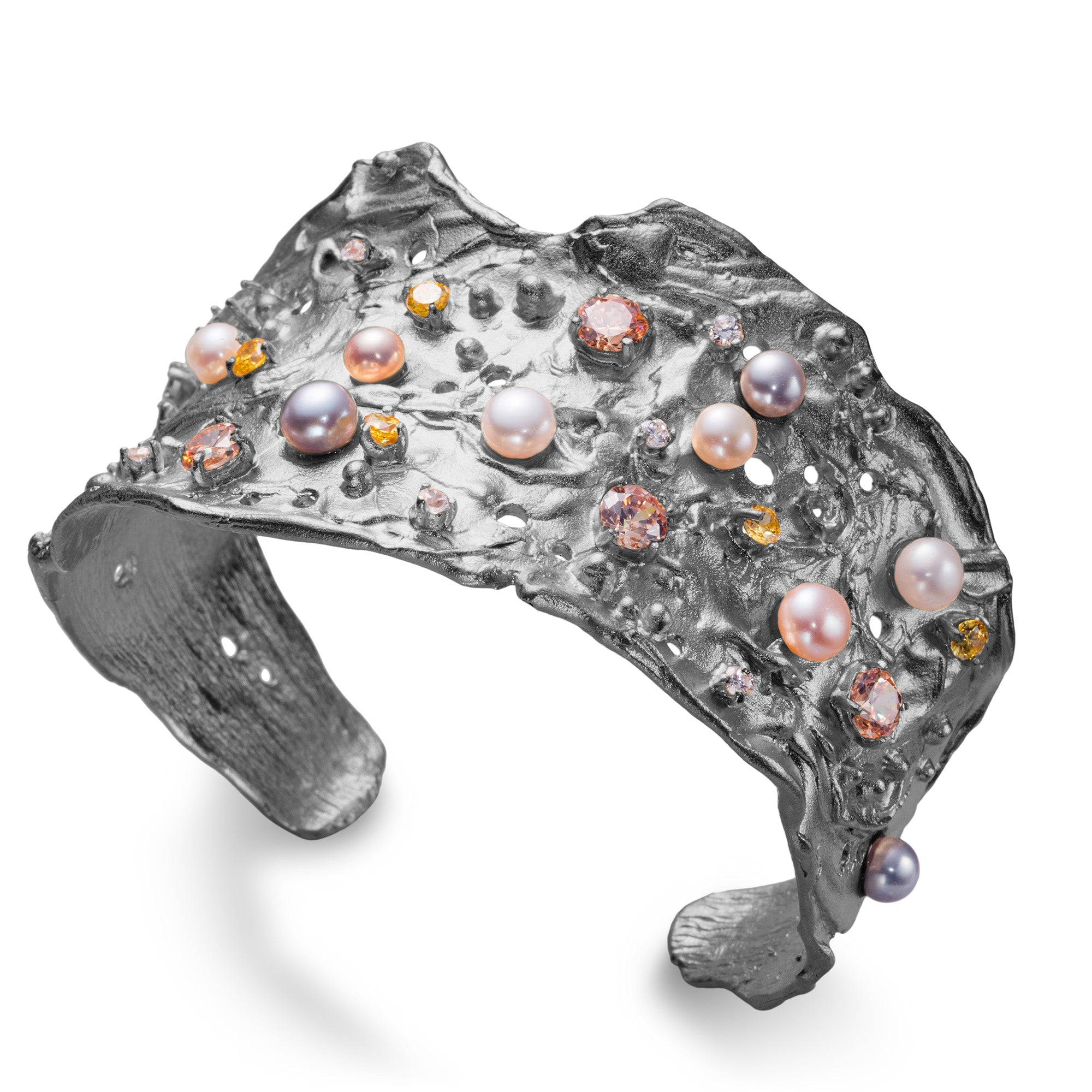 Briella Collection | Gem & Pearl Bangle Bracelet