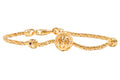 Yellow gold Vittoria earrings with sapphire detail