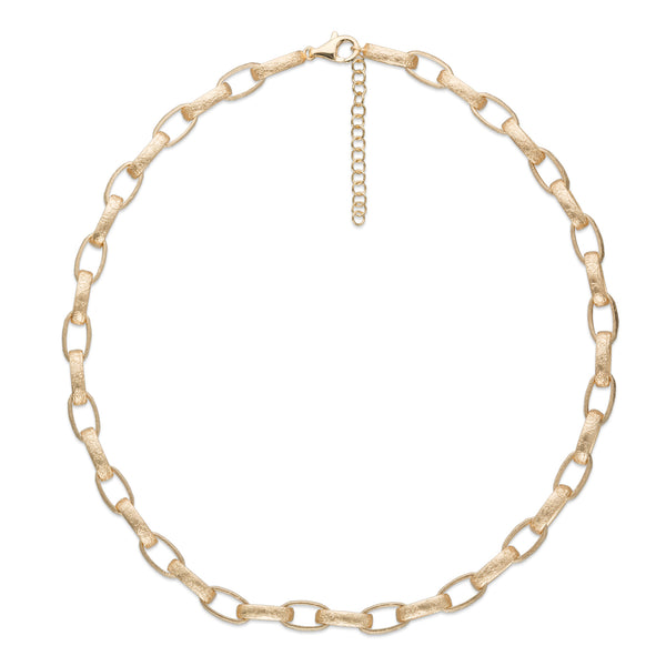 MATTE ROLO YELLOW SILVER 925 NECKLACE