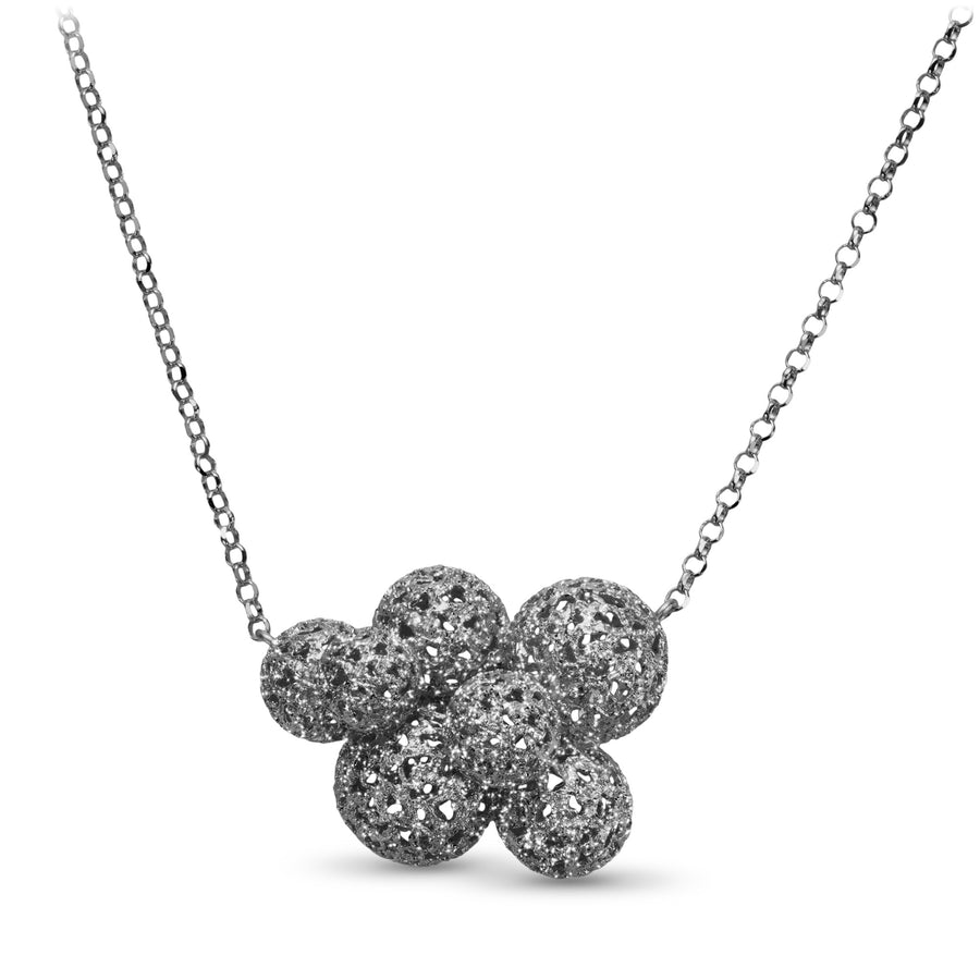 Briella Collection | Stardust 7-Sphere Black Rhodium Sterling Silver Necklace