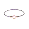Anna Bella 3mm Tear Pear Shape CZ Clasp Bracelet