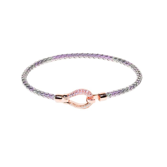 Anna Bella 3mm Tear Pear Shape CZ Clasp Bracelet